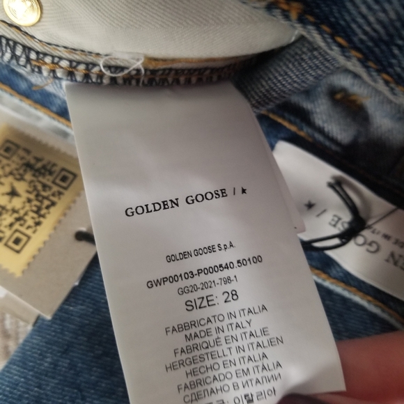 Golden Goose Karen Bootcut High Rise Jeans Size 28 Mid Wash Blue - Picture 9 of 9